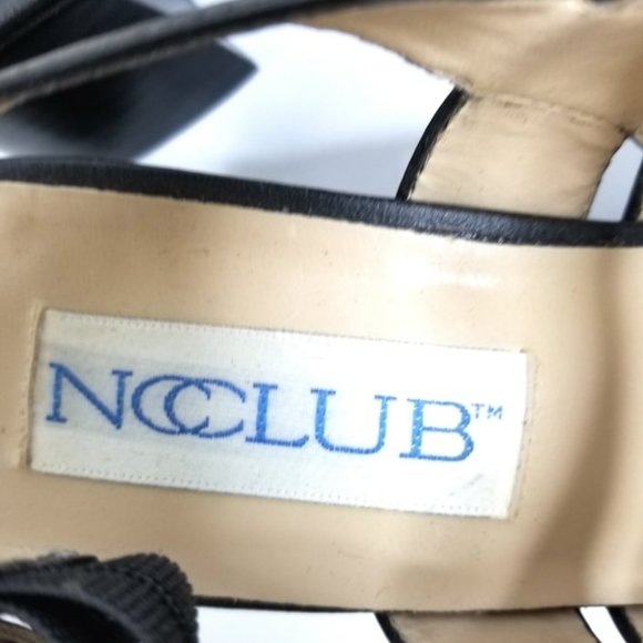 NCCLUB Black Sandels with Block Heel - Picture 3 of 6
